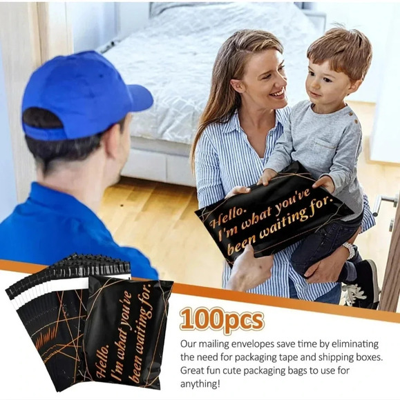 100 Pack Poly Mailers 10x13, Cute Packaging Envelope Mailers Polymailers Packagi - Picture 6 of 6